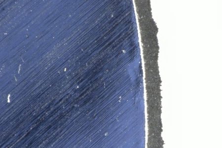 Cutting edge of Al 20. 200x magnification