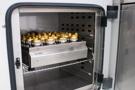 The PAT-Stand-16 fits nicely within most climate chambers