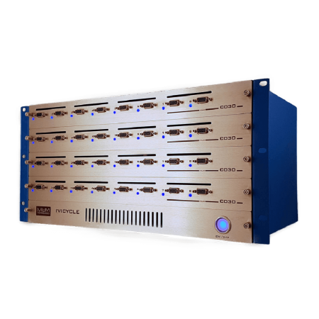 IviCycle range of 32 channel potentiostat and battery cycler. Milliamps to Amps. Modular.
